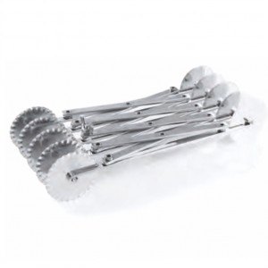 Extendable Stainless Steel Knife with Circular Blades, 5 Smooth and 5 Scalloped