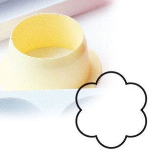 *Flower moulding Ø 6.5 x H 4 cm - Plastic Cutter Bases and Inserts - Img 2