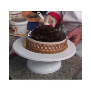 Forgatható dekorációs tortaállvány, anyag műanyag, Ø 32 x H 10 cm - Img 3