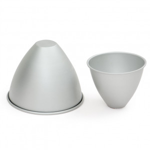Forma 3D Tort Conic / Rochie Papusa, Ø 18.5 x 5 x H 14.8 cm, Aluminiu Anodizat - Img 3
