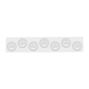 Forma Silicon Decor Top/Insertie, Smiley Face Ø 5 x H 0.2 cm, 7 cavitati, 2 ml - Img 2