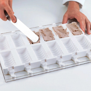Forma Silicon Inghetata Tango, 2 forme x 6 cavitati 9.2 x 4.5 x H 2.75 cm, 90 ml, 50 bastonase - Img 2