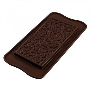Forma Silicon Tablete Silikomart Love 15.5 x 7.7 x H 0.9 cm, 85 ml, 1 cavitate (SCG38)