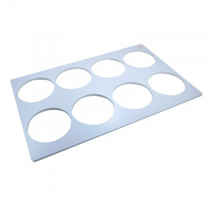 Formázólemez 8 korong Ø 13,5 cm és H 8 mm, merev műanyagból készült, Ø 13,5 cm és H 8 mm
