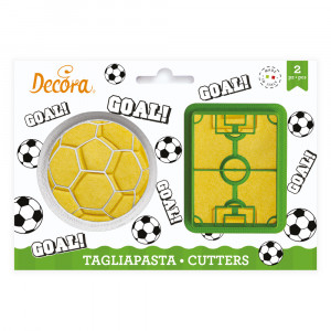 Fotbal - Decupatoare Plastic Ø 6.5 si 7.5 x H 2.2 cm, 2 Buc