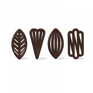 Grand Decor Double Chocolate Decorations, 3 x 5.7 cm, 490 gr, 260 pcs
