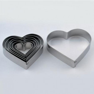 Inima - Stainless Steel Cutters Ø 3.6 - 14 x H 2 cm, Box 12 pcs