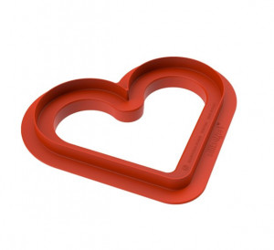 KIT Forme Silicon Tort 3D Love Hearts, 2 Forme Silicon Inima + Decor 21 X 17.3 X H2.1 cm + Decupator - Img 3