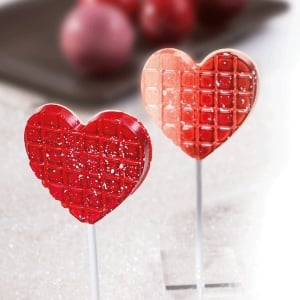 LolliPops Model Inima, Matrita Plastic 4 Cavitati Ø 6.8 x H 0.9 cm, Set 2 Buc - Img 2