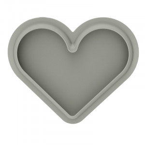 Love Story Silicon Cake Tin x 2 + Cutter 17.3 x 21 x H 1.8 cm, 412 ml - Img 2