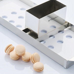 Macaron formázó készülék - Készlet 35/40 mm-es, rozsdamentes acélból készült, cserélhető vezetőlemezekkel - Img 2