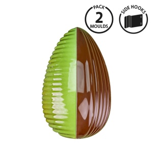 Matrita 3D Ciocolata, Plastic Rigid cu Cleme, Ou Ø 10.2 x H 16.5 cm, 200 gr
