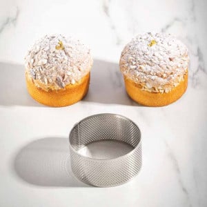 Microperforated Tarte Viennoiserie by Johan Martin Round Ø 9 x H 4.5 cm - Img 2