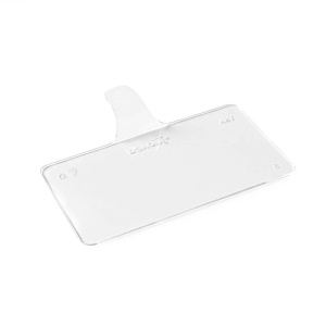 Monoportii műanyag alap, átlátszó téglalap alakú modell, 10 x 5,5 cm, 250 darabos készlet