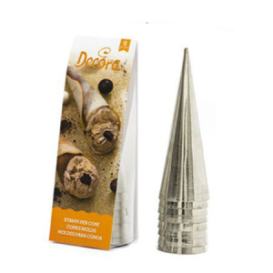 Moulds Stainless Steel Baking Cones Cones R4x12cm, Set 8 pcs - Img 2