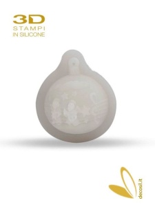 Mulaj Silicon Craciun - Glob 3D Colinde, Ø 8 cm - Img 2