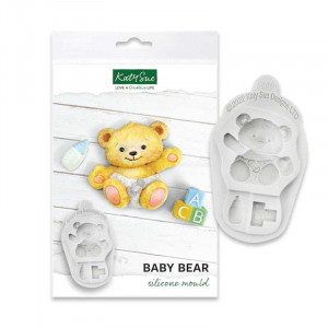 Mulaj Silicon Decoruri Bebe cu Ursulet, 3 Subiecte - Img 1