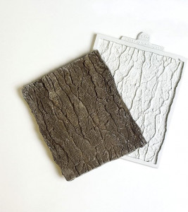 Mulaj szilikon dekoráció textúra fakéreg fakéreg 14.6 x 12.3 cm - Img 2