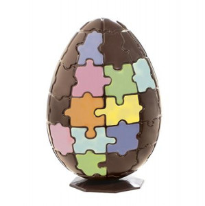 Oua Ø 10 x H 15cm Puzzle - Polycarbonate chocolate mould, 2 cavities