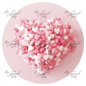 Pasta Zahar imprimata Valentine's Day Model 2, Ø 20 - Cofetarul Istet