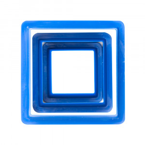 Patrat - Decupatoare Plastic 3.5 - 7 x H 2.2 cm, Set 3 Buc - Img 2