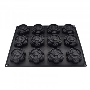 Pavoflex mould 30x40 Bouquet of Roses Cedric Grolet, 12 cavities, Ø 8 x H 3.5 cm, 100 ml - Img 2