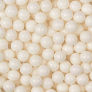 Pearls, White Pearl-like Sugar, Ø 9 mm, 1 kg