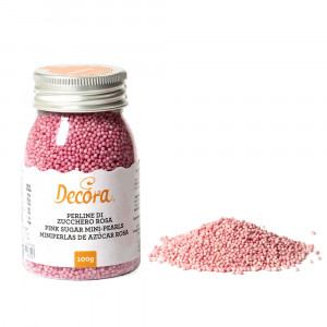 Pink Sidefat Pink Sugar Pearls Ø 1.5 mm, 100 gr - Img 1