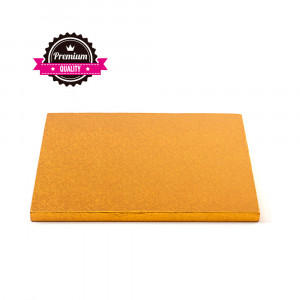 Platou Tort Patrat Portocaliu, 30 x 30 x H 1.2 cm