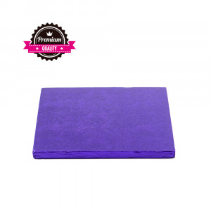 Platou Tort Patrat Violet, 20 x 20 x H 1.2 cm - Img 1