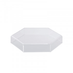 Plexiglas sideboard holder Plexiglas Transparent Hexagon Mosaic Ø 24 x H 4.6 cm - Img 1