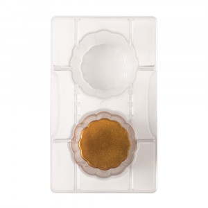 Polycarbonate Chocolate Cosulet Cosulet Mascot Ø 7.5 x H 5 cm, 2 Cavities, 20x12xH2cm - Img 1