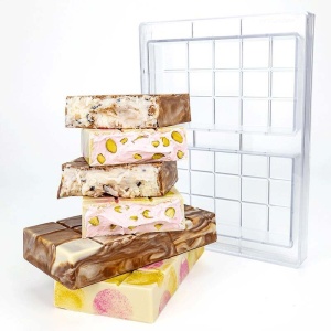 Polycarbonate mould 2 bars Chocolate Giga, 20.5 x 27.5 cm - Img 3