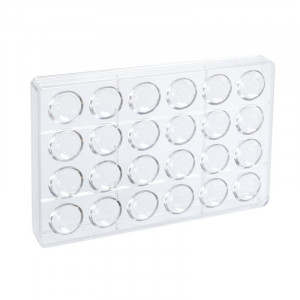 Polycarbonate mould 24 Chocolate Pralines Model VIP Dune Ø 3.1 x H 2.1 cm, 10 gr - Img 2