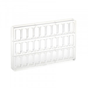 Polycarbonate mould Modern Range 30 Chocolate Pralines, 3.9 x 1.8 x H 1.55 cm, 10 gr - Img 2