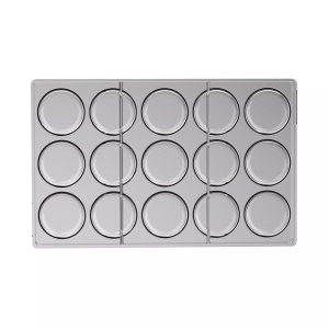 Polycarbonate + silicone mould, Macaroon Bonbon Ice, Ø 4.4 x H 0.6 cm, 33 ml (CH050) - Img 2