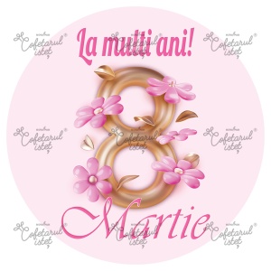 Printed Sugar Paste For Her, 8 March Model 12, Ø 20 - Confectioner Istet
