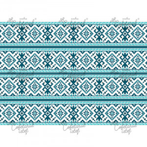 Printed Waffle Decor Traditional Model 5, 4 Decor Band 5 x 29 cm, A4 - Confectioner Istet