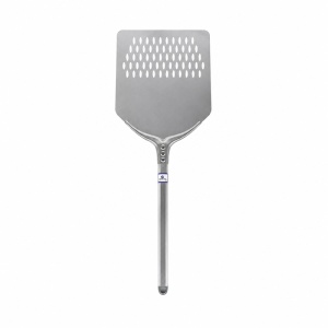 Professional Square Perforated Pizza Scoop Smart, Anodised Aluminium 30x30 cm, Handle 60 cm