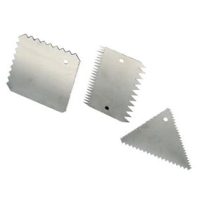 Raclete Inox Decorare Suprafete / Ciocolata, 10 x 10 cm, Set 3 Buc