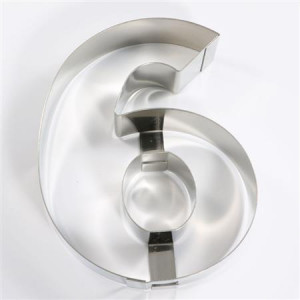 Rozsdamentes acél ág, 6 számjegyű, Ø30xH4cm - Img 2