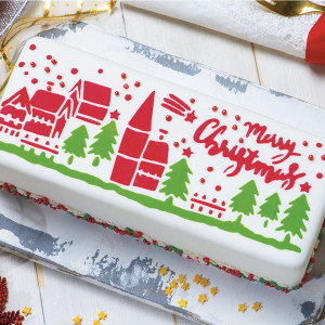 Sablon Plastic Decor Side Decor, Merry Christmas, 28 x 10 cm - Img 2