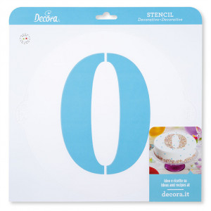 Sablon Plastic Rotund Decor Cifra 0, Ø 25 cm - Img 2