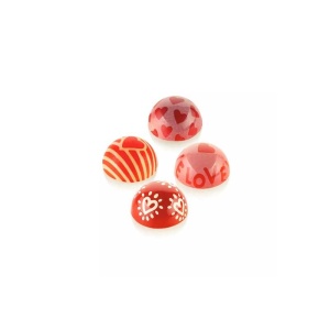 Semisfere Ciocolata Ø 3.1 x H 1.9 - Kit Matrita Titan 24 cavitati + 4 Stampile Décor Model Inimi - Img 2