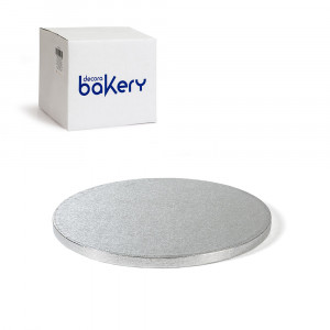 Set 10 Platouri Tort Rotunde Argintii, Ø 40 x H 1.2 cm