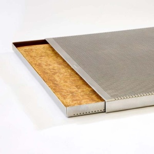 Set of 2 Perforated Aluminium Trays for Foietaj, 60 x 40 x H 1 cm