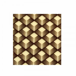 Set of 30 White and Brown Chocolate Decor Transfer Sheets, 34 x 26.5 cm