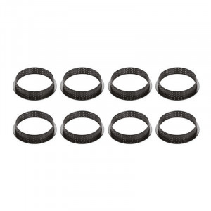 Set Tarte Ø 7 cm Cocoa, 8 Microperforated Copper + Silicon Mould 8 Cavities - Img 7