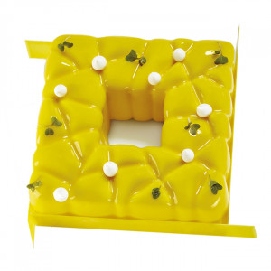 Silicon 3D Cake 3D Square 15x15xH5.5cm - Img 1