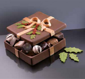 Silicon Christmas mould - Gift Box, 15.2 x 15.2 x H 3.5 cm